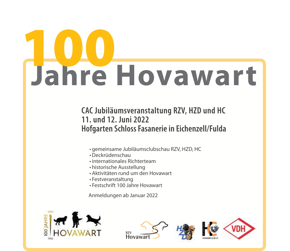 Anzeige 100 Jahre Hovawart